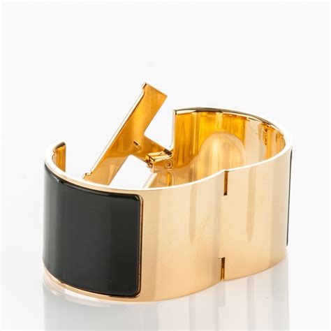 Hermes extra wide enamel bracelet